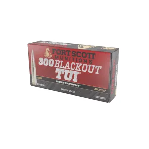 Fort Scott Munitions 60 Fort Scott Munitions Tumble Upon Impact .300 AAC Blackout 115 gr Ammo SCS - 20rds - 300115SCV