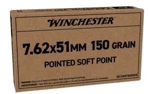 Winchester Ammunition 41 Winchester 7.62x51mm 150gr Soft Point Ammo, 20rds - SG76251P