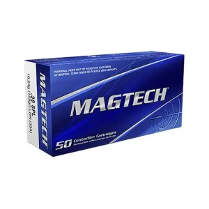 Magtech Ammunition 5 Magtech Range/Training 38 Special 158gr LRN Centerfire Handgun Ammo - 50 Rounds