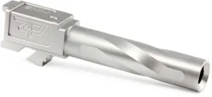 Zaffiri Precision Parts & Accessories 18 Zaffiri Precision Glock 19 Gen 1-4 Flush and Crown Pistol Barrel 9mm Caliber 1-10 Twist 416R Stainless Steel Stainless Steel