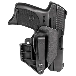 Mission First Tactical H2RUEC9AIWBM Minimalist IWB Black Polymer Belt Clip Fits Ruger EC9/EC9s/LC9/LC9s, Holster