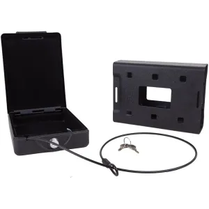 Bulldog BD1100 Car Vault Key Entry Matte Black Powder Coat Steel Holds 1, Handgun 8.70 in x 6 in x 2.50 in , Gun Safe