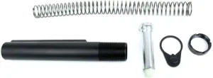 Tacfire AR-15 Mil-Spec Buffer Tube Kit W/ Standart End Plate 8 in 6-position Black