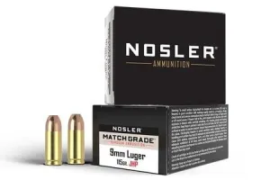 9mm vs 10mm: Which Pistol Caliber Should You Choose? (2026) 7 Nosler 9mm Luger 115gr JHP Match Grade 20/Box