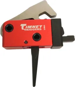 Timney Triggers AR PCC 2 Stage Straight Shoe Trigger STRAIGHT 2+2LB Pistol Caliber Carbine Fits all calibers in PCC .40 .45 9mm Red Actual