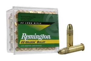 Remington Golden Bullet .22 LR 36 Grain Plated Hollow Point Rimfire Ammo