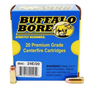 Buffalo Bore Ammunition 32 Buffalo Bore 9mm Luger +P 124 grain Jacketed Hollow Point Pistol and Handgun Ammo, 20/Box - 24E/20