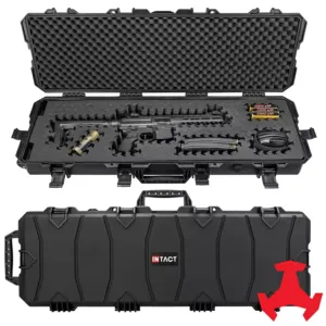 Eylar 39 in Intact Stacker Series Hard Rolling Rifle Case with RAGAR Foam Black/Charcoal