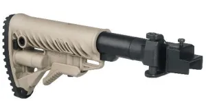 Open Box Dealer Demo FAB Defense Galil-Style Folding Collapsible Buttstock for AK47 - Metal Joint Flat Dark Earth FX-M4AKT