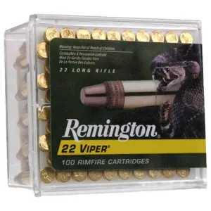 Alaska Gun Laws 25 Remington Viper Hyper Velocity 22 Long Rifle 36gr PTC Rimfire Ammo - 100 Rounds