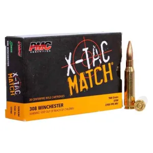 PMC Match 308 Winchester 168gr OTM Rifle Ammo - 20 Rounds