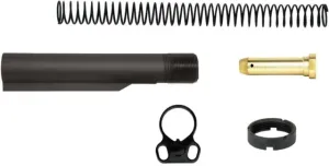 Tacfire AR-15 Mil-Spec Buffer Tube Kit W/ Dual Loop End Plate M4 Style 6-position stock Black