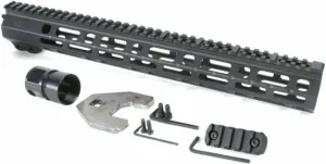 AT3 Tactical SPEAR M-Lok AR-15 Free Float Handguard 15 in Black