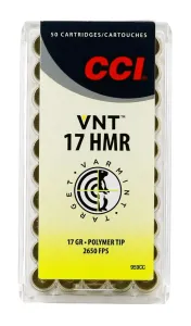 CCI Ammunition 35 CCI 17 gr VNT .17 HMR Ammo, 50/box - 959CC