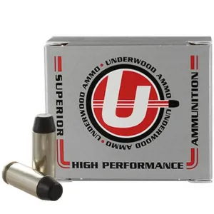 Underwood Ammo 8 Underwood Ammo Hard Cast Flat Nose 10mm Auto 200gr Black Cherry Coated Hard Cast Handgun Ammo - 20 Rounds