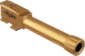 TRYBE Defense Grade Threaded Pistol Barrel Glock 43/43X 1/2 x 28 Thread Gold TIN