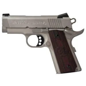 Colt Mfg O7000XE 1911 Defender 45 ACP 3" 7+1 Stainless Steel Black Cherry G10 Grip