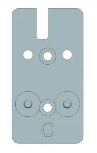 Beretta Parts & Accessories 19 Beretta Red Dot Optic Plate for the 90/92 Series Pistols Silver C-More Pattern