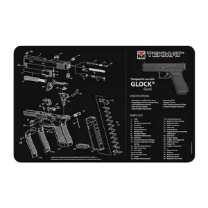 Pistol Gun Mats - Tekmat Pistol Gun Cleaning Mat For Glock Gen5 Black