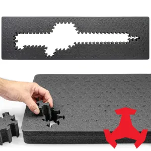 RAGAR Hard Rifle Cases 46in x 13.5in XP Crosslinked Foam Insert Charcoal Gray Large