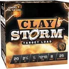 Clay Storm 20 Gauge Shotgun Ammo - Clay Storm 20 Gauge 2-3/4'''' 7/8oz #8 Shot 1210 Fps 25/Box