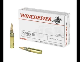 Winchester USA 7.62 Nato 147g FMJ Ammunition 20rds - Q3130
