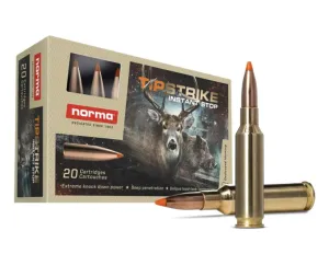 Norma Tipstrike 6.5 Creedmoor 140 gr PT 20rds Rifle Ammo for High-Precision Hunting - 20166512