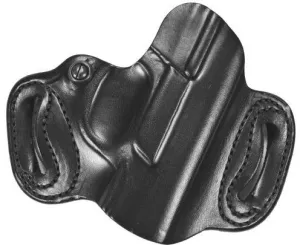 DeSantis Mini Slide Leather Belt Holsters Glock 43X MOS AND 48 MOS w/ or w/o Red Dot SightS Right Hand Plain Black 12