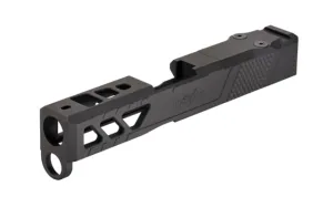 TRYBE Defense Pistol Slide Glock 43/43X Version 2 RMSc Cut Cerakote Graphite Black