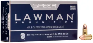 Speer Lawman Training 9mm Ammo 124 Grain TMJ 50rds