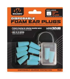 Walker's Parts & Accessories 3 Walkers Foam Ear Plugs 10Pk Blister - Teal