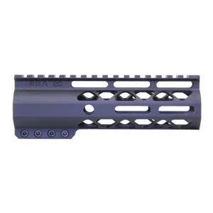 Guntec USA AIR-LOK Series AR-15 M-LOK Compression Free Floating Handguard w/ Monolithic Top Rail 6.75in Anodized Black