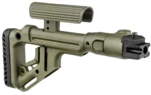 Open Box Dealer Demo FAB Defense Tactical Folding Buttstock w/ Cheek Piece for AK-47/74 Olive Drab Green FX-UASAKPG