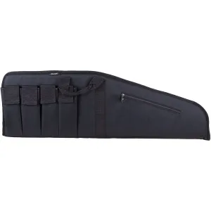 Bulldog Cases & Accessories 70 Bulldog BD420 Extreme Tactical 45 in Black Water-Resistant Nylon, Tricot Lining, 4 External Velcro, Magazine Pouches, Soft Padding, Rifle Case