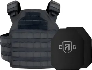Custom Armor Group GPC 2.0 Lightweight LEVEL III+ Steel Plates Armor Kit Black 10x12in CAG GPC 2.0 L3