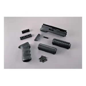 Hogue 2-Piece OverMolded Grip and Handguard for AK-47, AK-74 Stamped Receivers Rubber Black