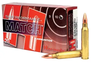 Hornady Superformance Match 5.56 Ammo 75 Gr BTHP 20rds - 81264