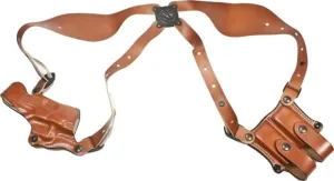 DeSantis New York Undercover Rig Shoulder Leather Holster SIG Sauer P365 Right Hand Plain Tan