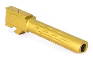 USED Faxon Firearms Glock 19 Gen1-5 Match Series Barrel Flame Fluted 9mm 1-10 Twist 1/2x28 416-R SS Nitride Chameleon GB910N19LGQ-T-NCR