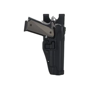 Blackhawk Tactical Gear & Accessories 7 BLACKHAWK! Level 2 Serpa Auto Lock OWB Holster Right Hand 1911 Government Polymer Black