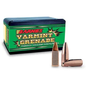 Barnes Ammunition 81 Varmint Grenade 22 Caliber (0.224'''') Flat Base Bullets - 22 Caliber (0.224'''') 50gr Varmint Granade Flat Base 100/Box