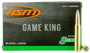 HSM Ammunition 11 HSM Ammunition Game King 180 gr Spitzer Boat Tail .308 Win Ammo, 20/box - HSM-308-43-N