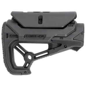 FAB Defense FXGLCORESCP GL-Core S CP CQB Optimized Combat Buttstock w/Adjustable Cheek-Rest for AR-15/ M4 Black Fiberglass Reinforced Polymer