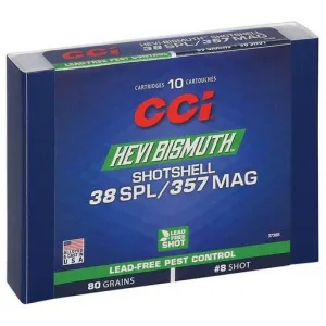 .44 Magnum vs .357 Magnum: Which Should You Choose? (2026) 23 CCI Pest Control HEVI-Bismuth 38 Special/357 Magnum 80gr Shotshell #8 Handgun Ammo - 10 Rounds