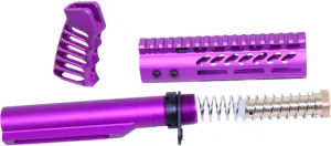 Guntec USA AR-15 Pistol Furniture Set With Miltube Anodized Purple