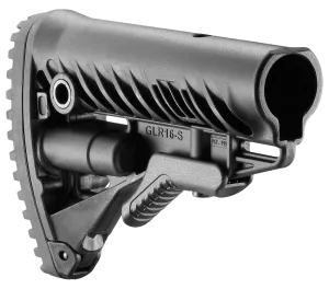 FAB Defense FXGLR16B GLR16 Buttstock for AR15 M16 M4 Fixed Storage Compartment AntiRattle Mechanism Black Polymer