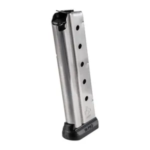 Colt 1911 Government Commander Handgun Magazine Stainless 9mm Luger 10 Round