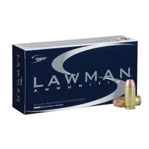 Speer Ammunition 24 Speer Lawman .40 S&W 165gr TMJ Handgun Training Ammunition, 50 Rounds - 53955