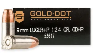 Speer 9mm 124gr+P Gold Dot Law enforcement Ammunition 50rds - 53617