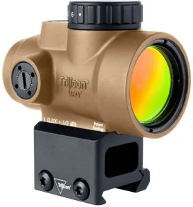 Best AR-15 for Coyote Hunting (2026): 8 Rifles Tested 36 Trijicon MRO SD 1x25mm Reflex Green Dot Sight 2.0 MOA Adjustable Green Dot with Lower 1/3 Co-witness Mount Anodized Coyote Brown